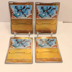 Pokemon Riolu (Reverse Holo) 076/132 NM Mega Evolution Playset x4 - Image 1
