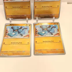 Pokemon Riolu (Reverse Holo) 076/132 NM Mega Evolution Playset x4 - Image 3