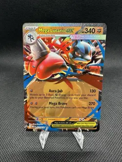 Mega Lucario ex - Double Rare ME01: Mega Evolution 077/132 NM Pokemon - Image 1