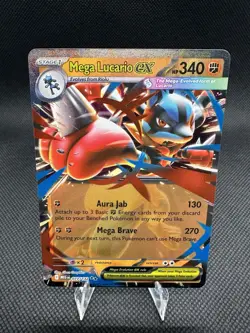 Mega Lucario ex - Double Rare ME01: Mega Evolution 077/132 NM Pokemon - Image 1