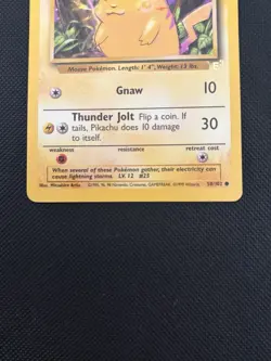 Pokemon TCG Pikachu E3 yellow cheeks Base Set 58/102 Regular - Image 3