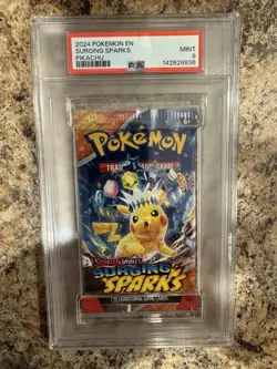 Pokemon Scarlet & Violet Surging Sparks SEALED Booster Pack PSA 9 MINT - Image 1
