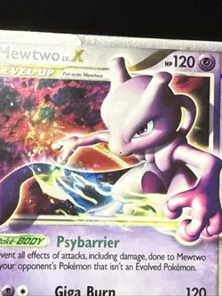 Pokemon Card Mewtwo Lv.X Holo DP28 Black Star Promo Diamond & Pearl Played - Image 3