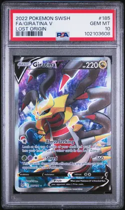 2022 Pokemon Sword & Shield Lost Origin Giratina V Fa Lost Origin PSA 10 #185 - Image 1