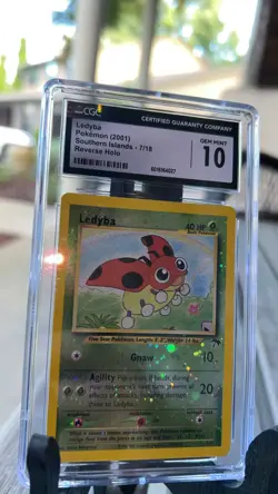 Pokemon Ledyba Southern Islands Reverse Holo Promo #7 CGC 10 Gem Mint - Image 3