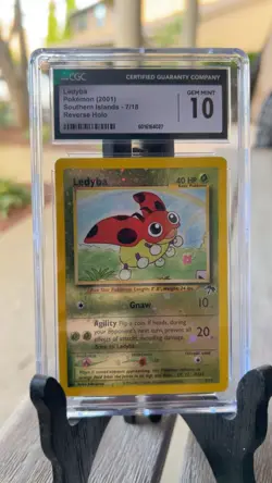 Pokemon Ledyba Southern Islands Reverse Holo Promo #7 CGC 10 Gem Mint - Image 4