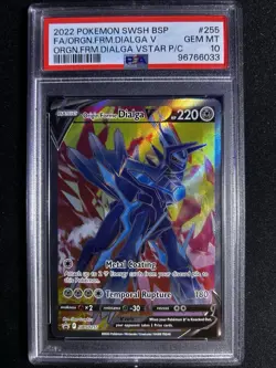 Pokemon Origin Forme Dialga V VSTAR Premium Coll. Full Art Promo SWSH255 PSA 10 - Image 1