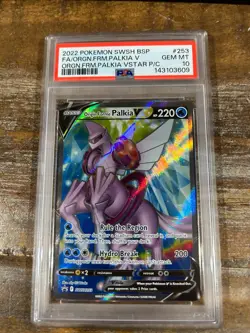POKEMON 2022 Promo Full Art ORIGIN FORME PALKIA V Vstar Coll SWSH253 PSA 10 RARE - Image 1