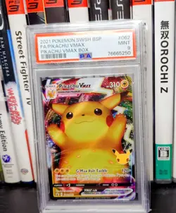 2021 Pokemon SWSH062 FA Pikachu VMAX PSA Mint 9 - Image 3