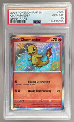 2024 Pokemon Paldean Fates 109 Charmander PSA 10 114435555 - Image 1