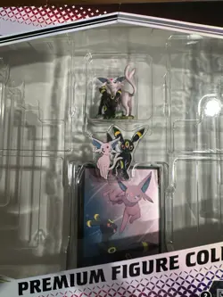 Prismatic Evolutions Premium Figure Collection Espeon & Umbreon PIN And Sleeves - Image 1