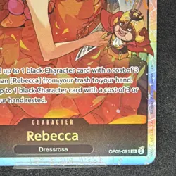 Rebecca OP05-091 Super Rare Foil Blocker Awakening of the New Era One Piece CCG - Image 2