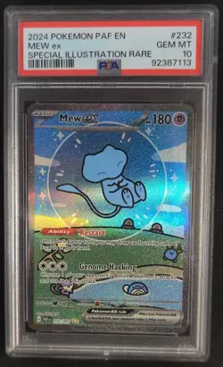 PSA 10 GEM MINT Mew ex 232/091 Paldean Fates Pokemon Graded Card - Image 1