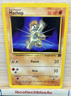 Pokemon Card Machop 59/82 Team Rocket Regular Wotc Vintage 2000 NM - Image 1