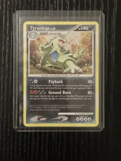 Pokemon TCG Tyranitar 17/123 Mysterious Treasures Holo Card - Image 1
