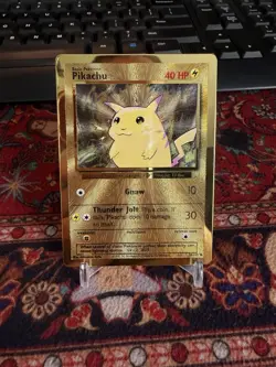 Pikachu Celebrations Gold Metal Card 058/102 Promo Card 25th Anniversary - Image 1