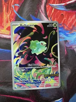 Pokemon Bulbasaur Mega Evolution Stamped Holo Illustration Rare 133/132 Card - Image 2