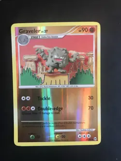 Platinum Arceus Pokemon Card Graveler 37/99 Reverse Holo Uncommon - Image 1