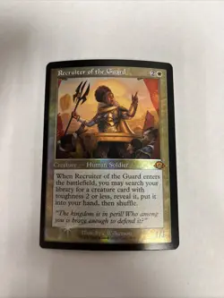 Recruiter Of The Guard Retro Frame Foil Card #395 MTG LP - Image 1