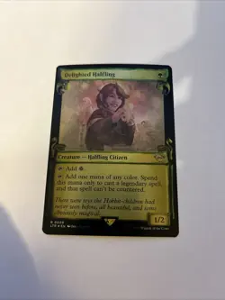 Delighted Halfling Showcase Scrolls Foil Card #0609 MTG LP - Image 1