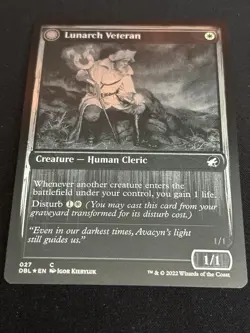 1x Lunarch Veteran FOIL Innistrad: Double Feature DBL Magic the Gathering MTG - Image 1