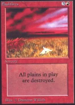 1 x Flashfires - Unlimited - Moderate Play - MTG - Image 1