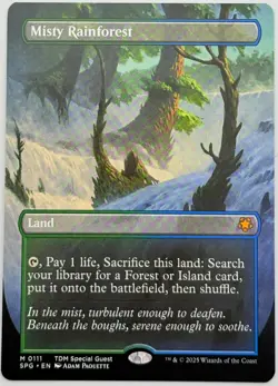 Misty Rainforest ~ Special Guests ~ Tarkir Dragonstorm Borderless MINT Mythic - Image 1