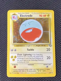 Pokemon TCG Electrode Jungle 2/64 Holo Unlimited Holo Rare Pokemon Card LP - Image 1