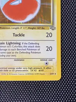Pokemon TCG Electrode Jungle 2/64 Holo Unlimited Holo Rare Pokemon Card LP - Image 4