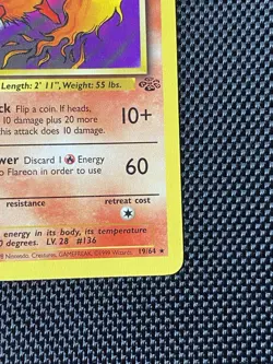 Pokemon Vintage Non-Holo Rare Flareon 19/64 Jungle WotC 1999 LP/NM - Image 4