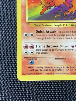Pokemon Vintage Non-Holo Rare Flareon 19/64 Jungle WotC 1999 LP/NM - Image 5