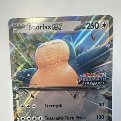 Pokemon TCG Snorlax 076/131 Prismatic Evolutions Stamped Jumbo Card NM - Image 2