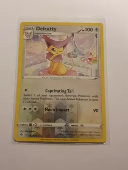 Delcatty 142/189 Pokemon TCG Card SWSH Darkness Ablaze Rare Reverse Holo - Image 1