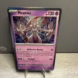 Pokemon Mewtwo Rare Scarlet & Violet 151 Holo 150/165 130 HP Basic - Image 1