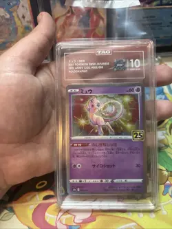 Pokemon Mew Japanese 25th Anniversary 002/028 Holo TAG 10 Gem Mint - Image 1