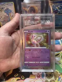 Pokemon Mew Japanese 25th Anniversary 002/028 Holo TAG 10 Gem Mint - Image 1