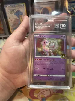 Pokemon Mew Japanese 25th Anniversary 002/028 Holo TAG 10 Gem Mint - Image 1