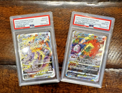 Mewtwo GG44 & Charizard SWSH262 VSTAR Pokemon Crown Zenith UPC PSA 10 - Image 4