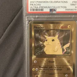 PSA MINT 9 Pikachu Celebrations Metal Card 058/102 2021 UPC Pokemon Graded Card - Image 5