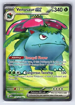 Venusaur EX 182/165 🌿 SV3.5 151 Ultra Rare Holo Pokemon Card 2023 S&V - Image 1