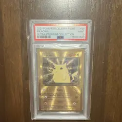 Pokemon Pikachu 2021 Celebrations Metal Promo Holo 058/102 PSA 9 40 HP - Image 1