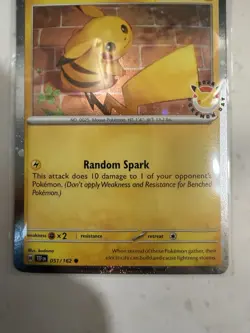 Pokemon Pikachu 051/162 Pokemon Day Promo Holo Basic Random Spark Card - Image 3