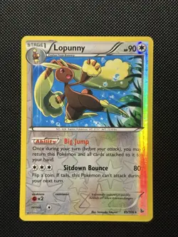 Pokemon XY Flashfire - Lopunny - 85/106 - Reverse Holo Rare - NM/VLP - Image 2
