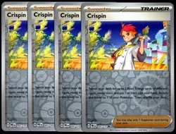 Pokemon TCG 4x Crispin 105/131 Prismatic Evolutions Reverse Holo Playset - NM/LP - Image 1