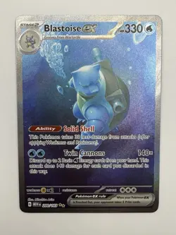 Pokemon TCG Blastoise ex Special Illustration Rare Holo 200/165 SV151 330 HP - Image 1