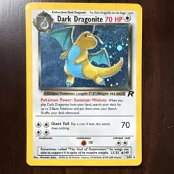 Pokemon Dark Dragonite Team Rocket Holo Rare 5/82 70 HP Unlimited English - Image 1