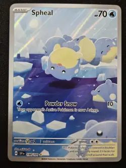 Spheal 199/191 S&V Surging Sparks FA Illustration Rare Holo Pokemon TCG 2024 NM - Image 1