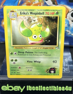 Pokemon Erika's Weepinbell WOTC Gym Heroes Uncommon 49/132 Unlimited 2000 NM F/S - Image 1