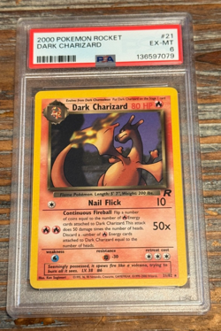 2000 Pokemon TCG Team Rocket 21 Dark Charizard PSA 6 EX-MT WOTC - Image 3