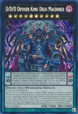 Yugioh! D/D/D Deviser King Deus Machinex - MP23-EN023 - Prismatic Secret Rare - - Image 1